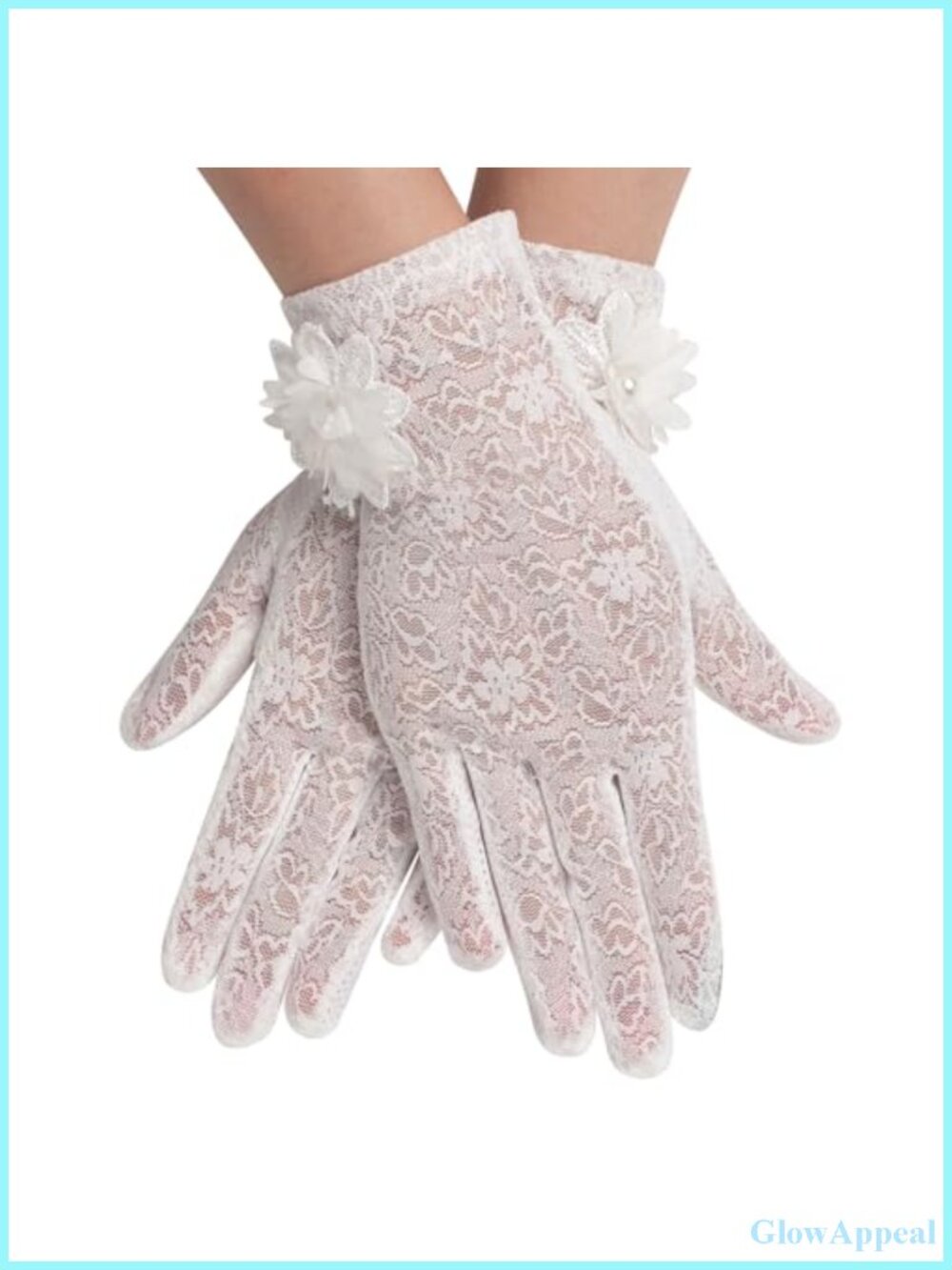 Lace Gloves Women Short Floral Nylon Spandex Tea Party Wedding Opera Prom